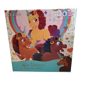 Afro Unicorn Puzzle - 100 Pieces 11x15